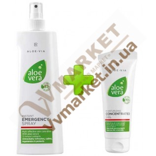 Набор Алоэ Вера Спрей «Скорая помощь» (Aloe Vera Emergency spray), 400мл и Алоэ Вера Концентрат (Aloe Vera Concetrate), 100 мл, LR с доставкой вся Украина